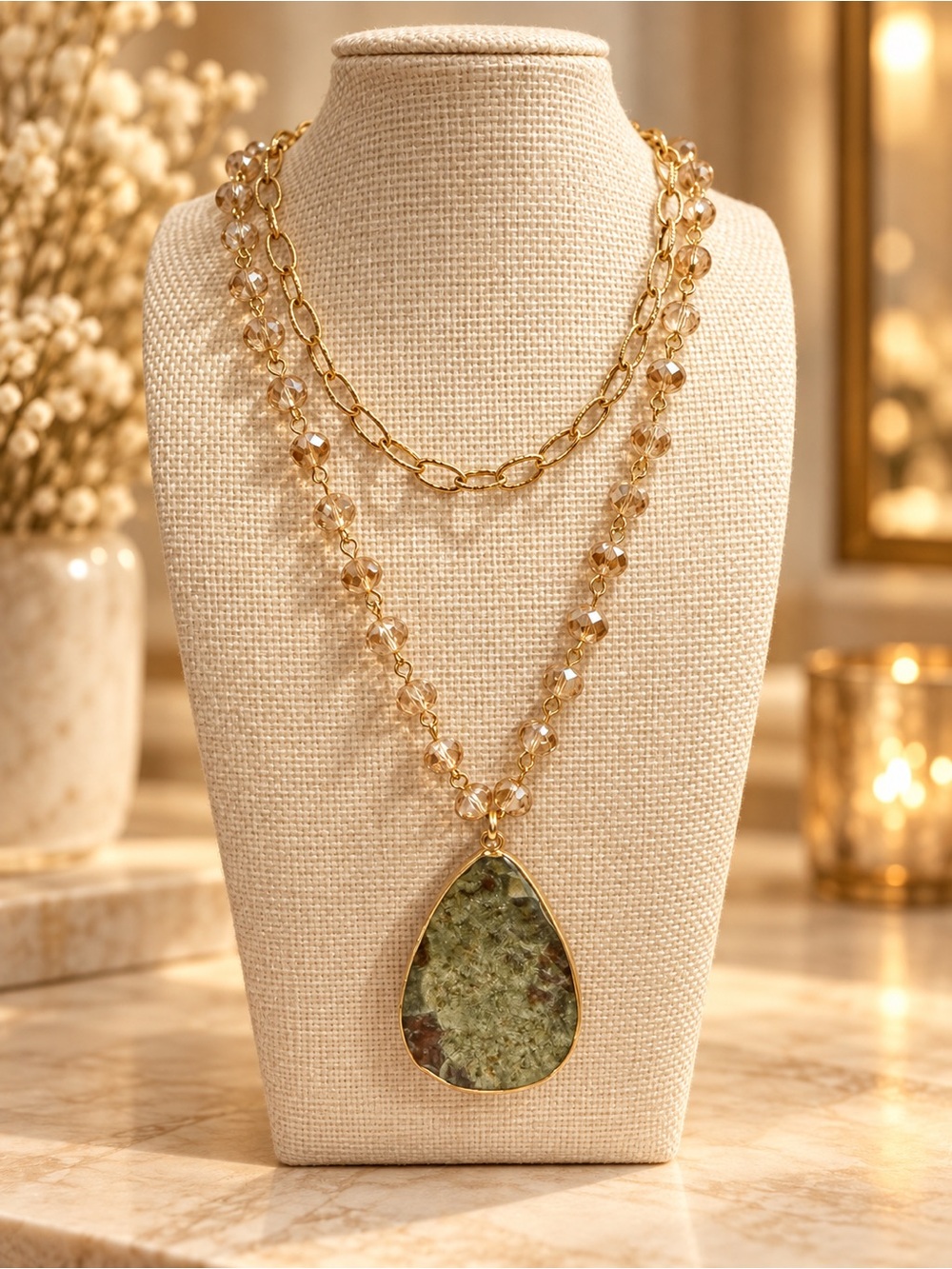 Sabrina gold short necklace